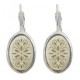 Dormeuses -Boucles d'oreilles rosace ovale