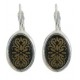 Dormeuses -Boucles d'oreilles rosace ovale