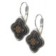 Dormeuses -Boucles d'oreilles rosace losange