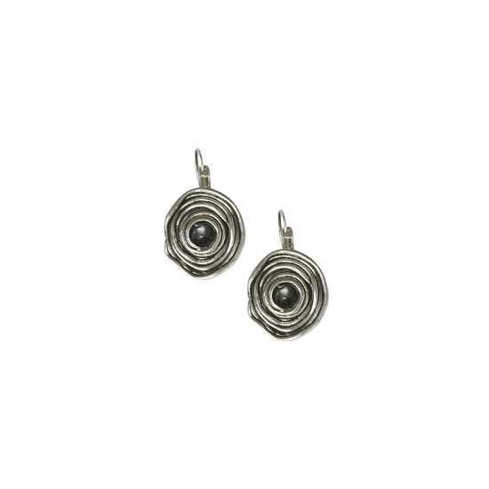 Dormeuses -Boucles d'oreilles bouton spirale