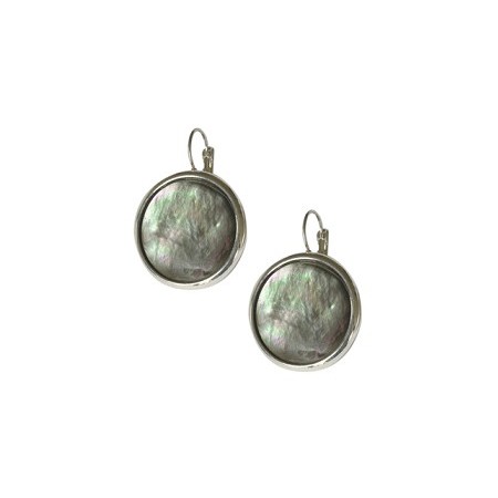 Boucles d'oreilles métal et nacre