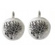 Dormeuses -Boucles d'oreilles ronde arbre