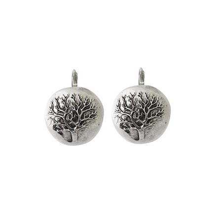 Boucles d'oreilles ronde arbre