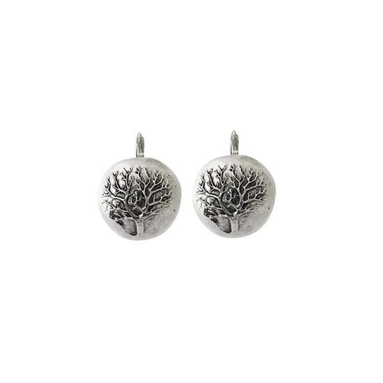 Dormeuses -Boucles d'oreilles ronde arbre