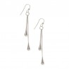 Crochets Métal -Boucles d'oreilles 2 Gouttes d'Eau