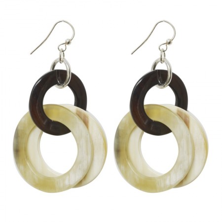 Boucles d'oreilles corne