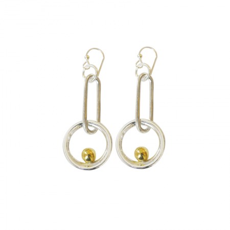 Boucles d'oreilles bicolore