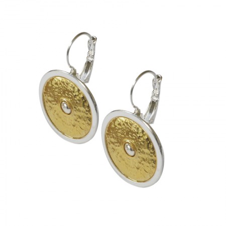 Two-tone Leverback Earrings