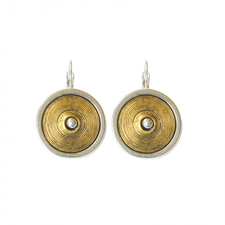 Two-tone Leverback Earrings