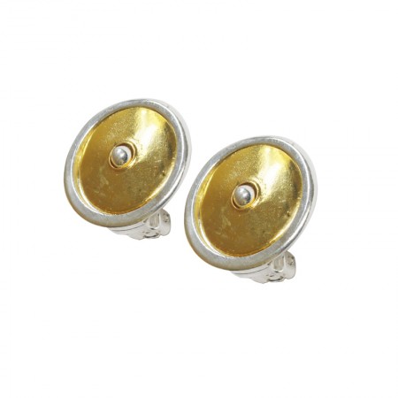 Boucles d'oreilles clips bicolore