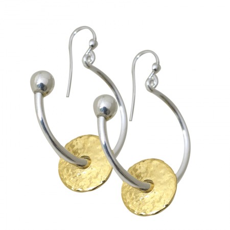 Boucles d'oreilles bicolore