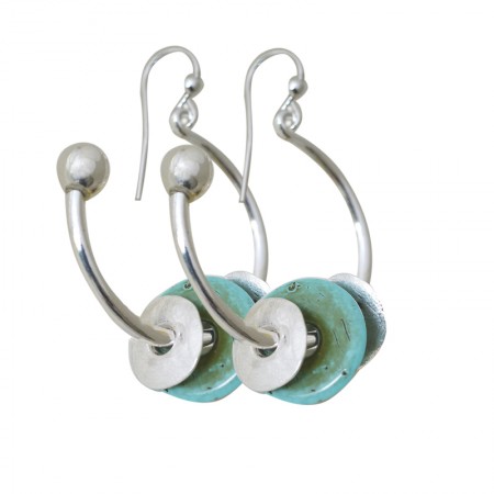 Boucles d'oreilles métal et résine