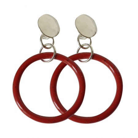 Boucles d'oreilles clips métal et résine