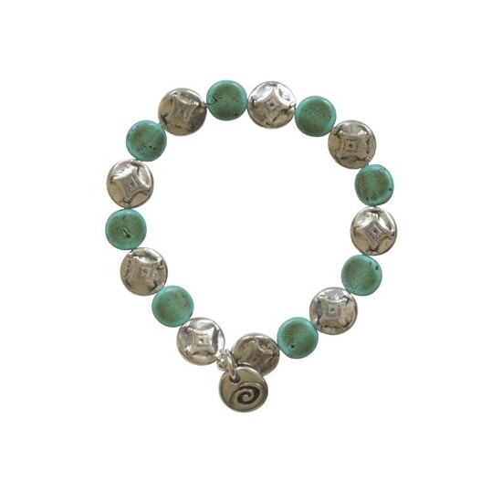 Bracelet métal et résine sur élastique Bracelet métal et résine sur élastique