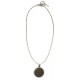Necklaces -Collier médaillon rond corne rosace