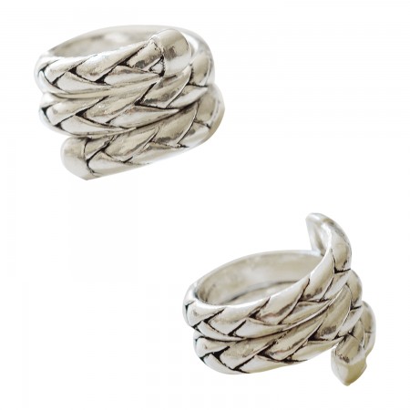 Metal Rings -Bague Tresse Spirale