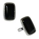 Bague Rectangulaire Agate Noire