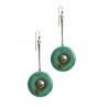 Boucles d'Oreilles Résine et Métal Argenté