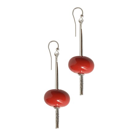 Boucles d'oreilles métal et résine