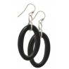 Women -Boucles d'oreilles simples ovale corne