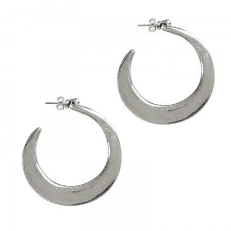 Boucles d'oreilles créoles sur clous