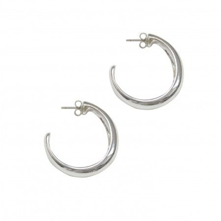 Creole Stud Earrings with Hoops