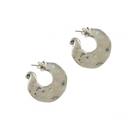 Creole Stud Earrings with Hoops