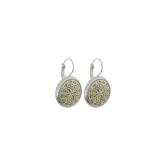 Dormeuses -Boucles d'oreilles corne