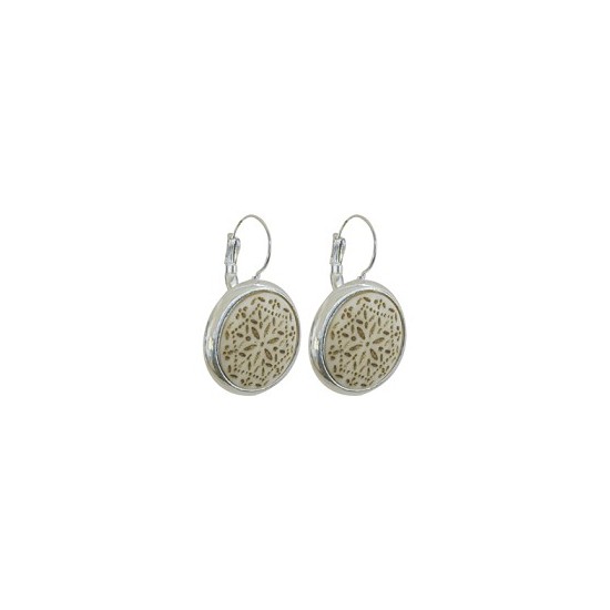 Dormeuses -Boucles d'oreilles rosace