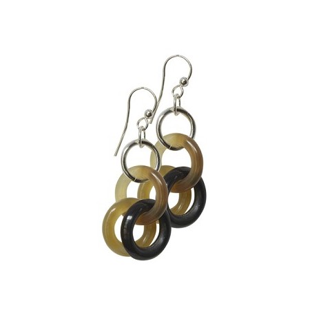 French Hook Earrings with Horn